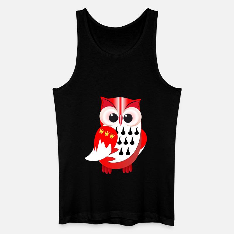 Eule auf Kölsch - Männer Bio Tank Top - Schwarz