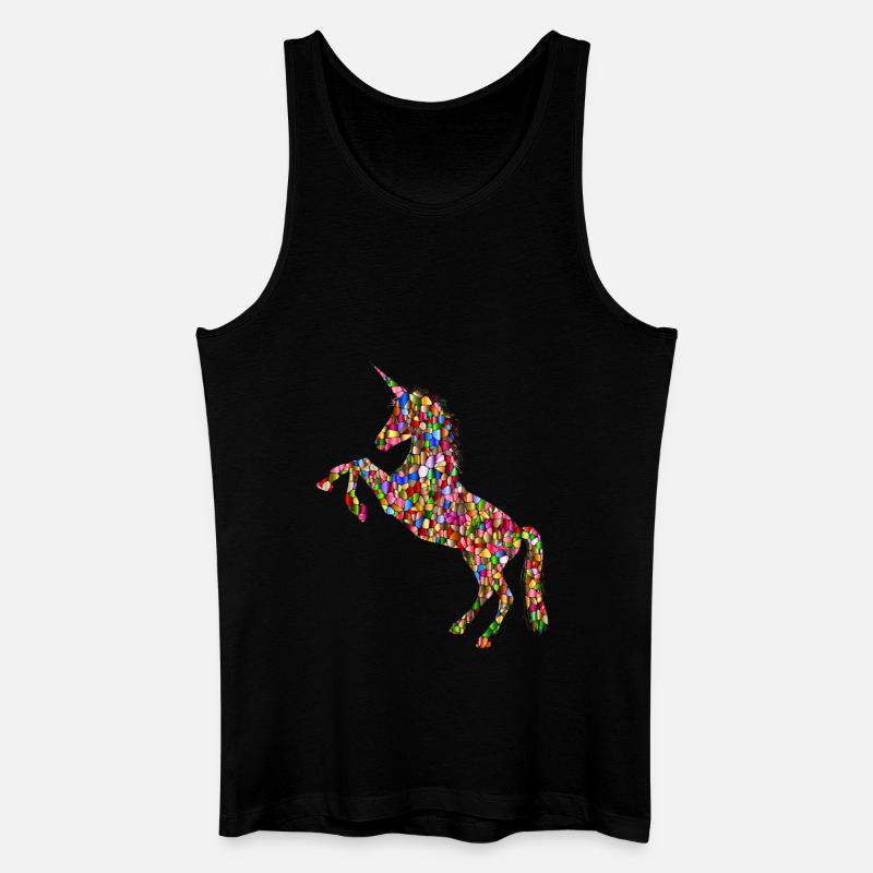unicorn - Männer Bio Tank Top - Schwarz