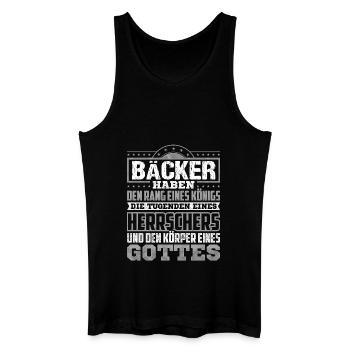 Bäcker Backstube Bäckerei Backhaus backen Geschenk - Männer Bio Tank Top - Schwarz - Vorne