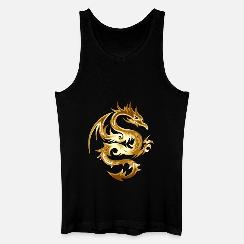 Drache - Männer Bio Tank Top - Schwarz