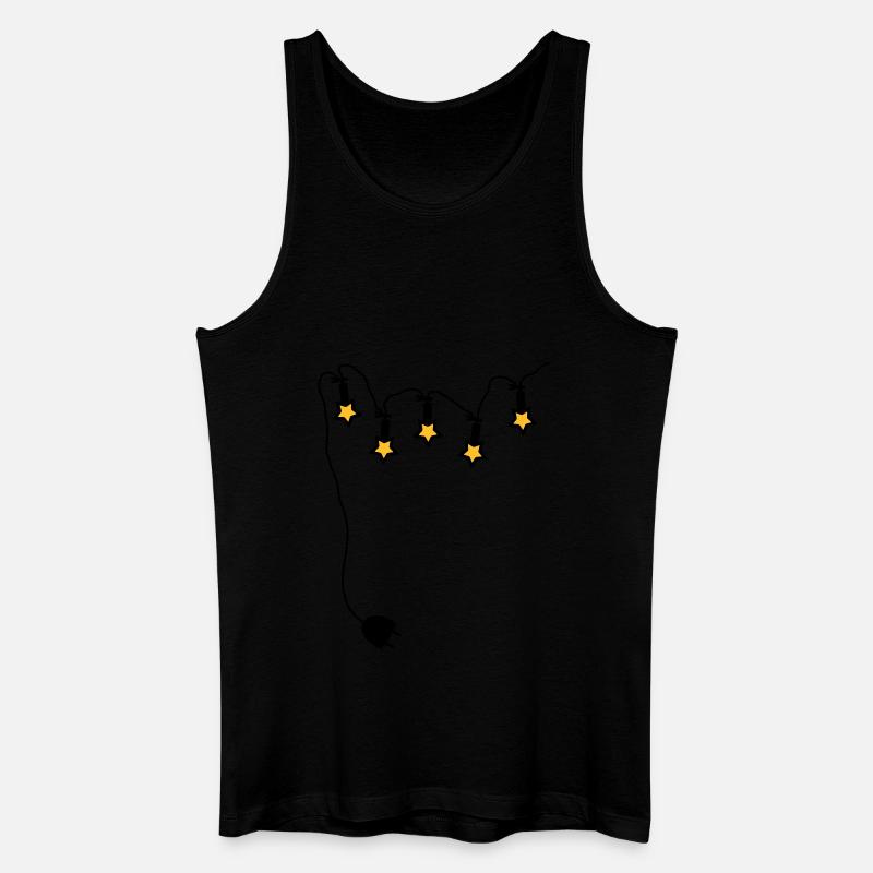 Lichterkette mit Stecker - V2 - Männer Bio Tank Top - Schwarz