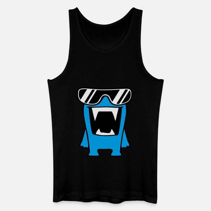 Cool Monster - Männer Bio Tank Top - Schwarz
