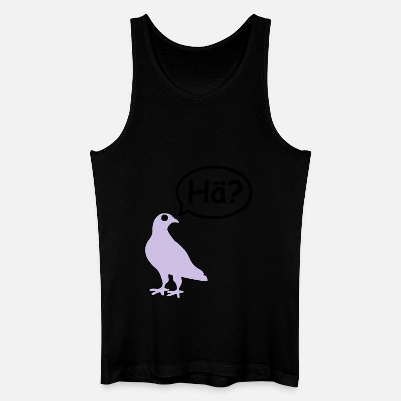 Lustige Taube - Männer Bio Tank Top - Schwarz