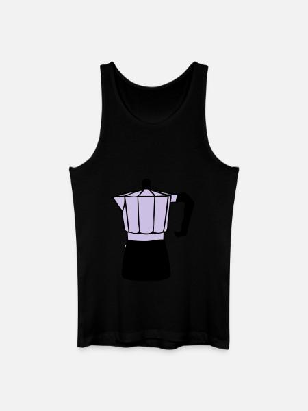 Kaffee - Männer Bio Tank Top - Schwarz