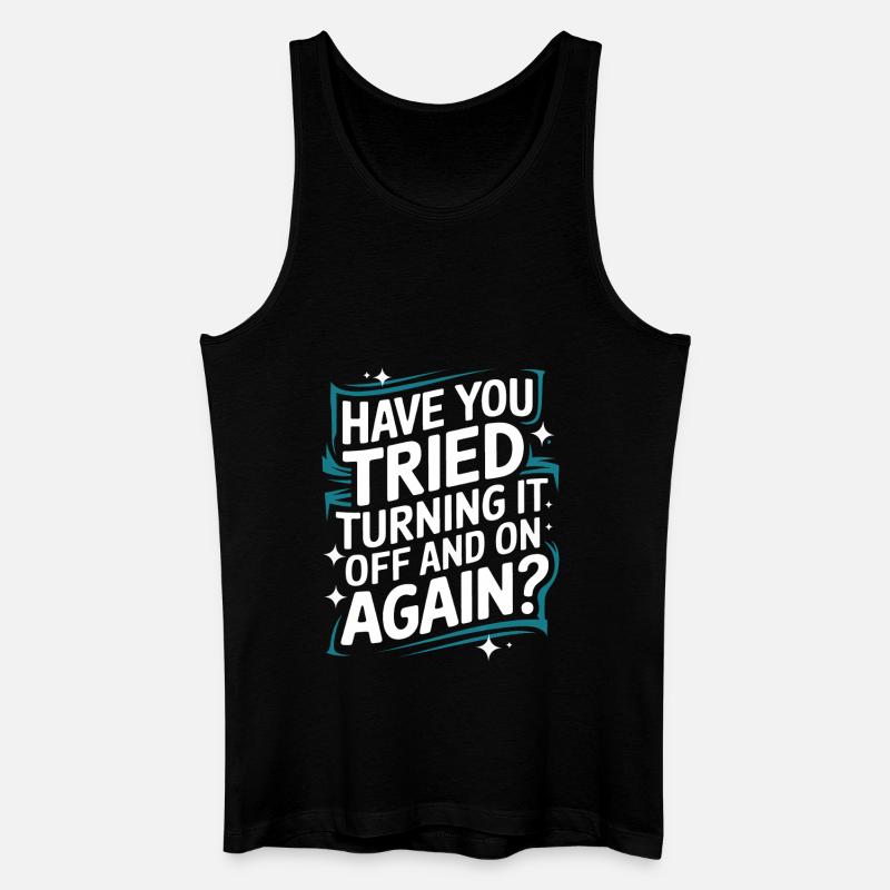 Technischer Support Computerfreak Nerd - Männer Bio Tank Top - Schwarz