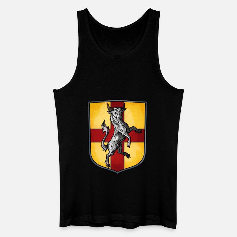 Wappen Stier - Männer Bio Tank Top - Schwarz