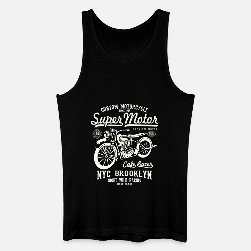 Super Motor Motorrad - Männer Bio Tank Top - Schwarz