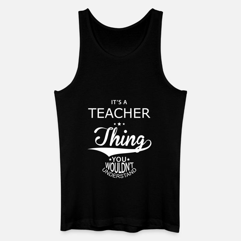 Teacher - Männer Bio Tank Top - Schwarz