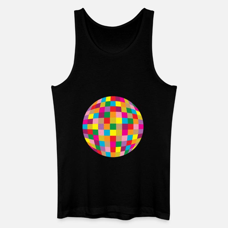 Disco ball - Männer Bio Tank Top - Schwarz