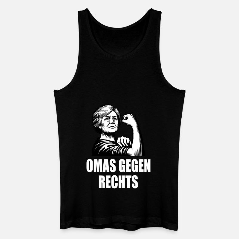 Omas gegen rechts - Männer Bio Tank Top - Schwarz