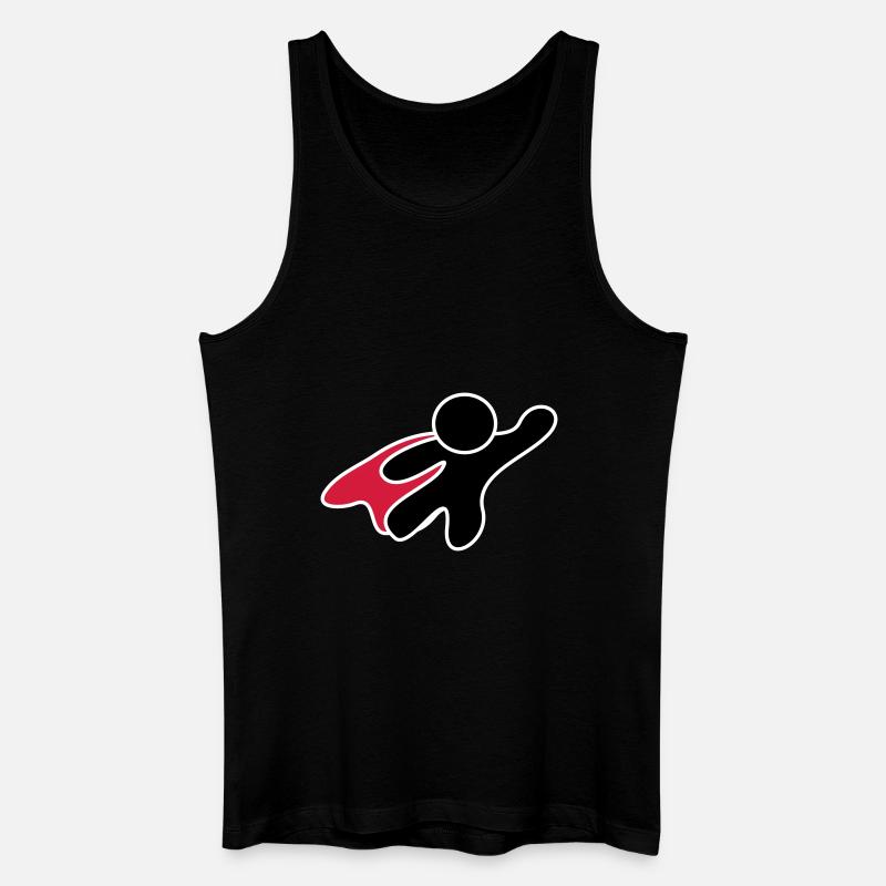 Superhero - Männer Bio Tank Top - Schwarz