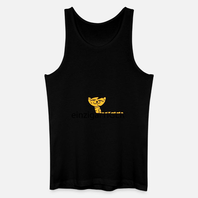 einzigartiger Tiger - Männer Bio Tank Top - Schwarz