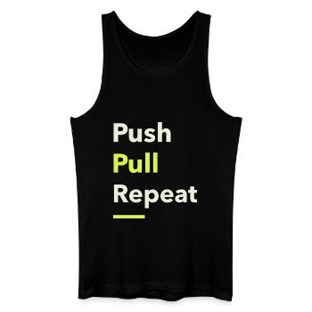 Push Pull Repeat - Men’s Organic Tank Top - black - Front
