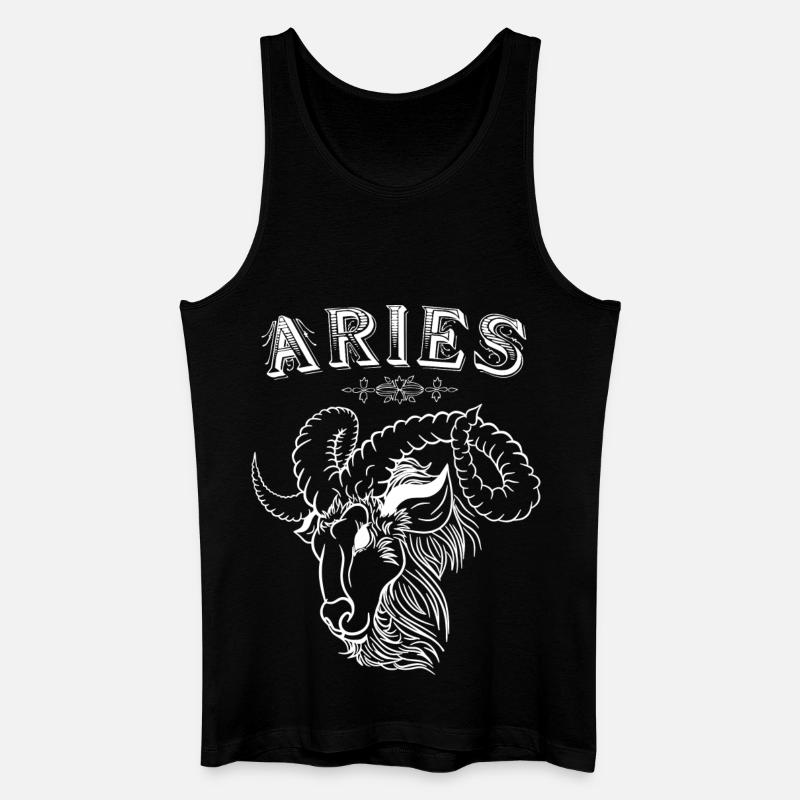 Aries Sternzeichen Widder - Männer Bio Tank Top - Schwarz