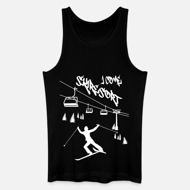 Skigebiet ich komme ! - Männer Bio Tank Top - Schwarz