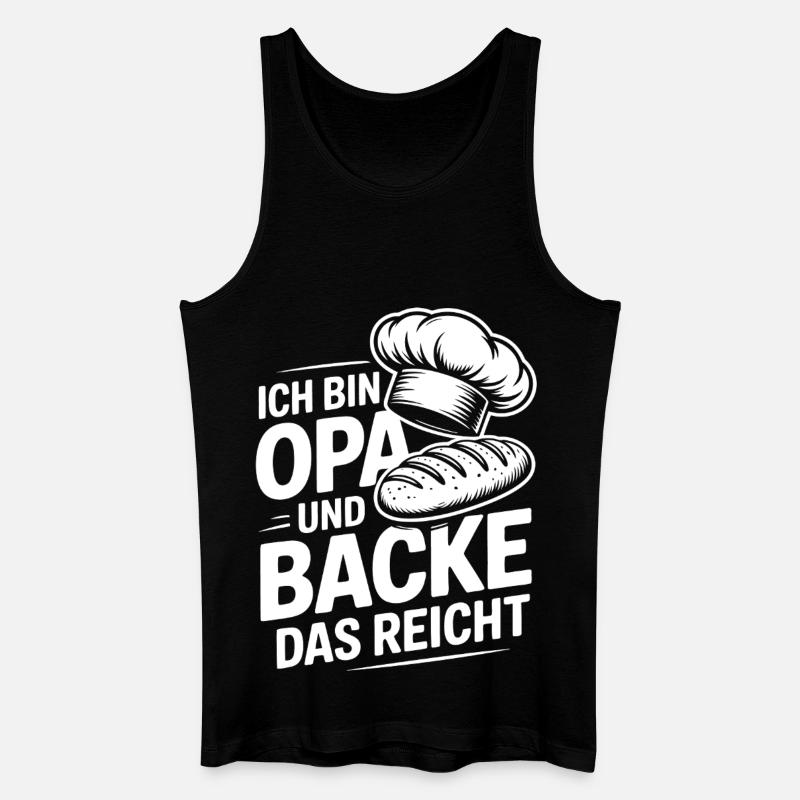 Opa Backt - Männer Bio Tank Top - Schwarz