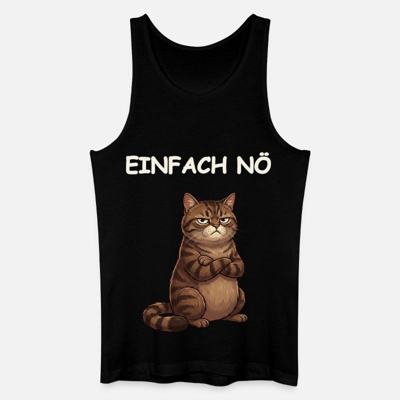 Katze Lustiger Spruch - Männer Bio Tank Top - Schwarz