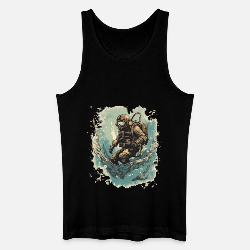 Taucher - Männer Bio Tank Top - Schwarz
