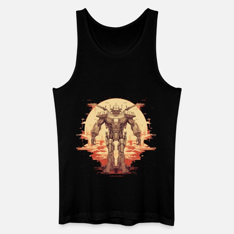Mecha - Männer Bio Tank Top - Schwarz