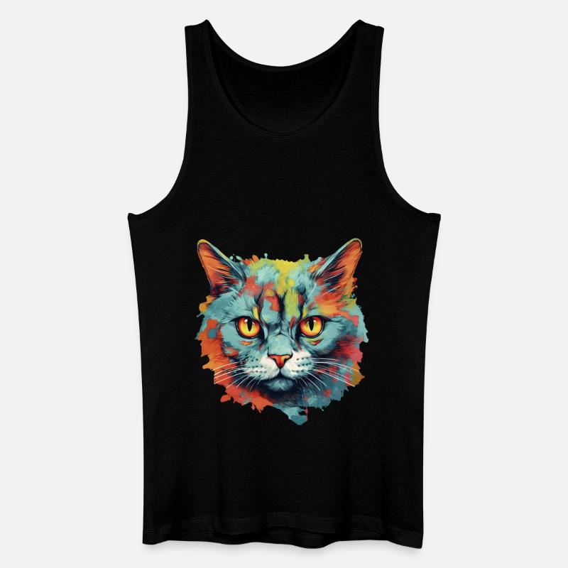 Chat - Débardeur bio Homme - noir