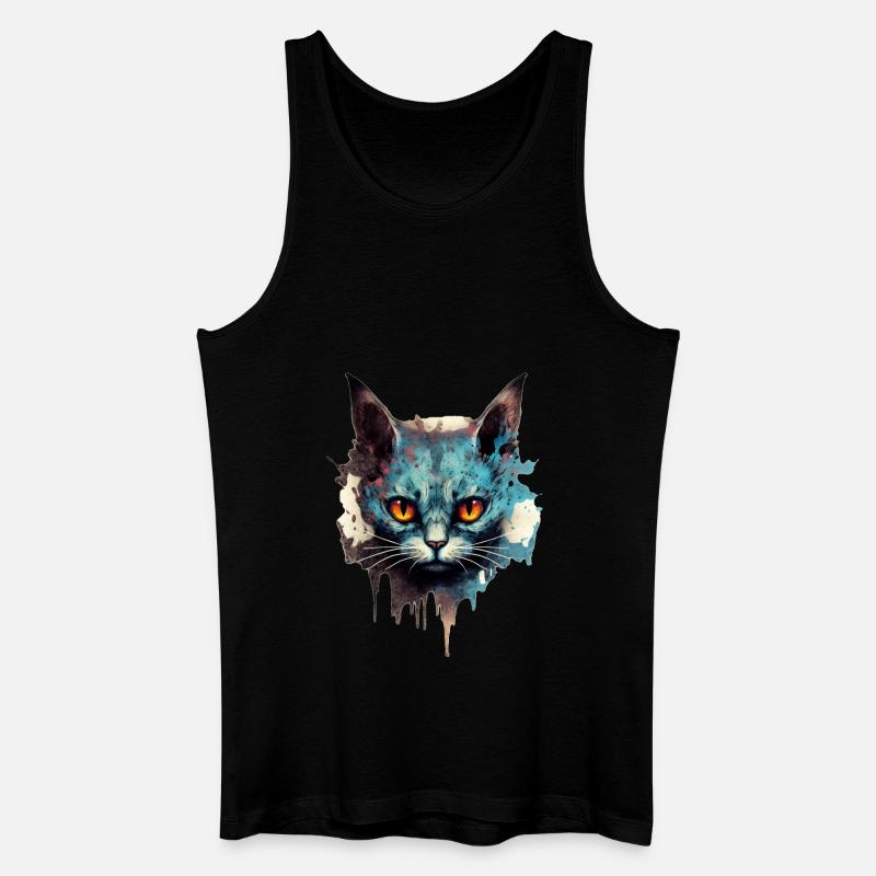 Katze - Männer Bio Tank Top - Schwarz