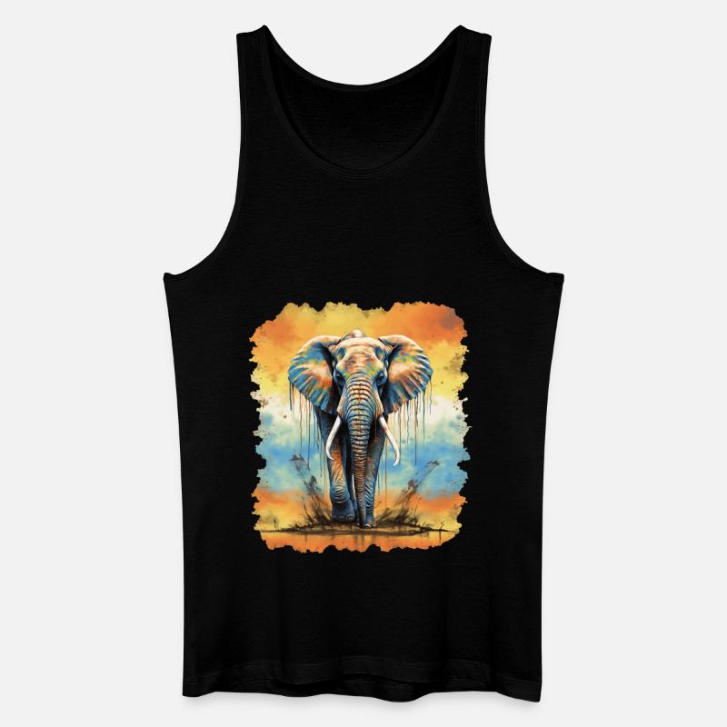 Elephant - Men’s Organic Tank Top - black