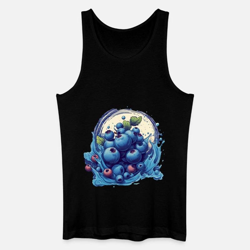 Blaubeere - Männer Bio Tank Top - Schwarz