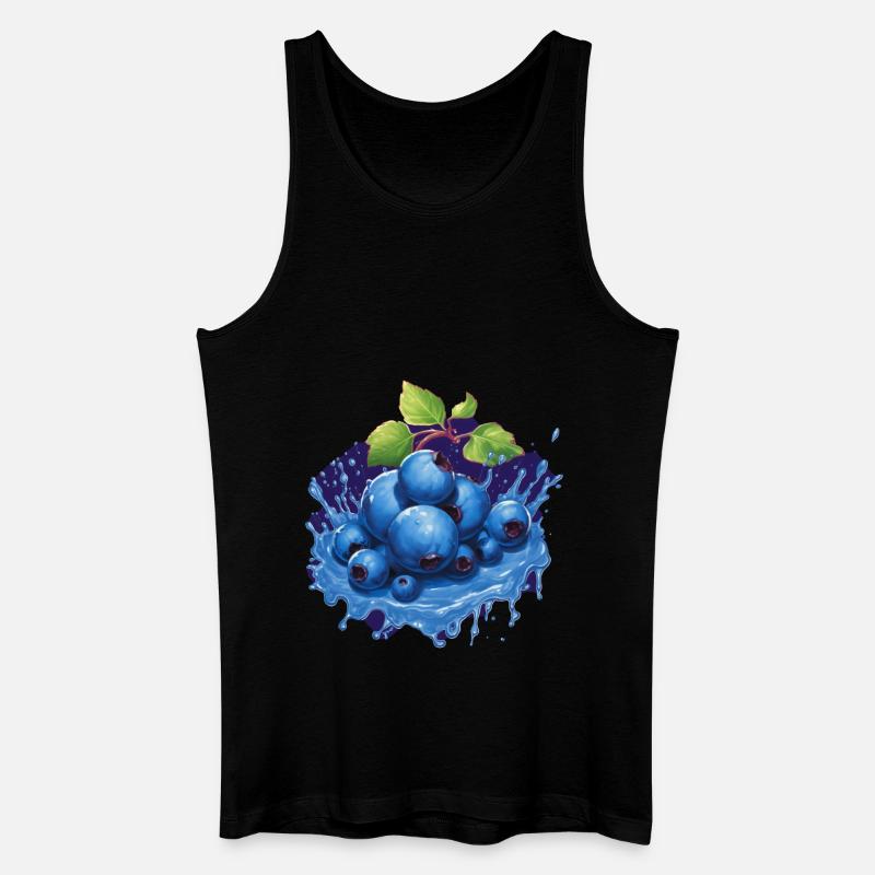 Blaubeere - Männer Bio Tank Top - Schwarz