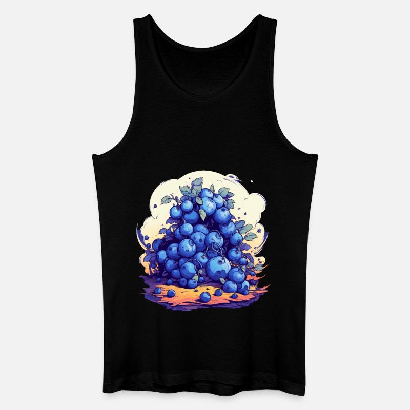 Blaubeere - Männer Bio Tank Top - Schwarz
