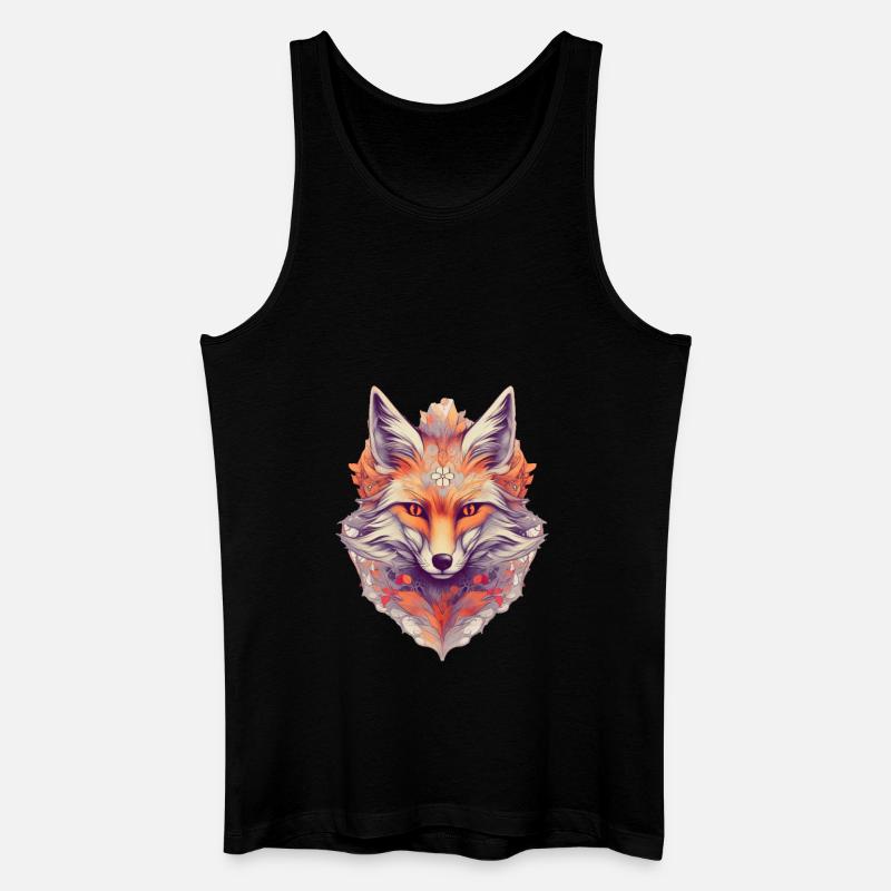 Fuchs - Männer Bio Tank Top - Schwarz