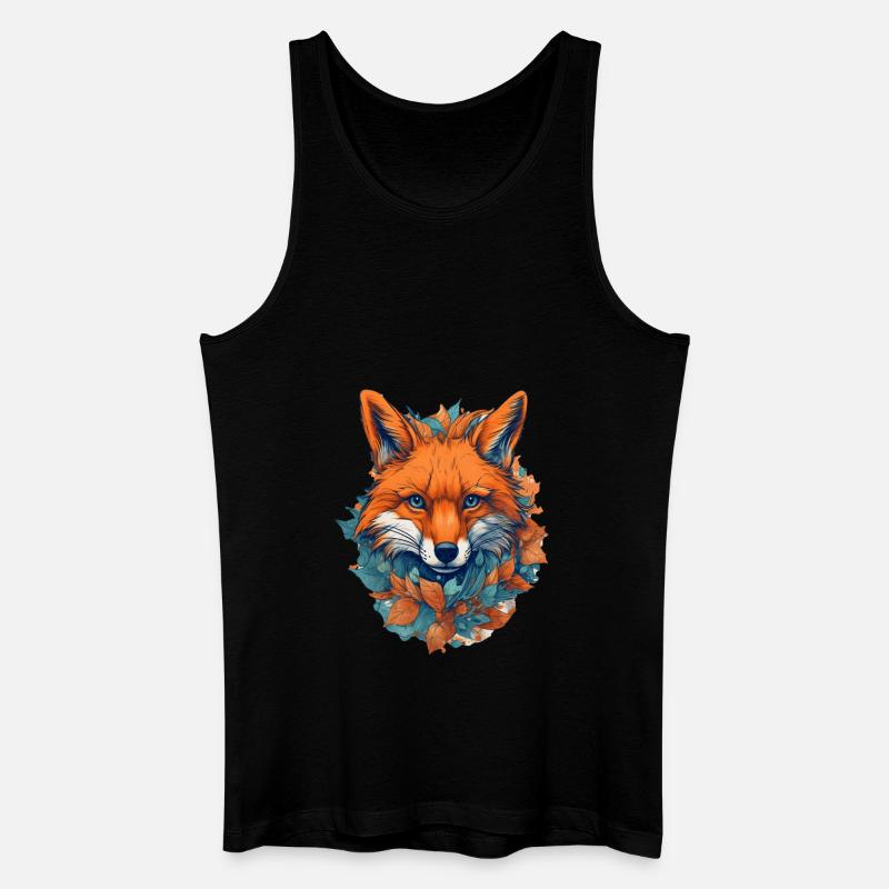 Fuchs - Männer Bio Tank Top - Schwarz