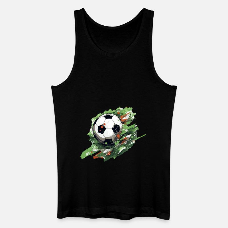 Fußball Ball - Männer Bio Tank Top - Schwarz