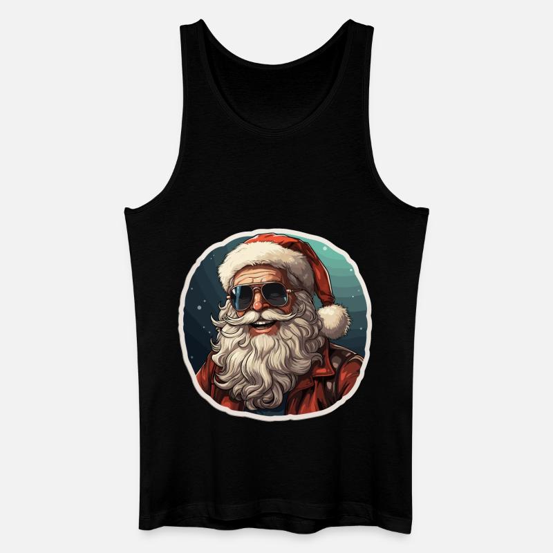 Weihnachtsmann - Illustration - Männer Bio Tank Top - Schwarz