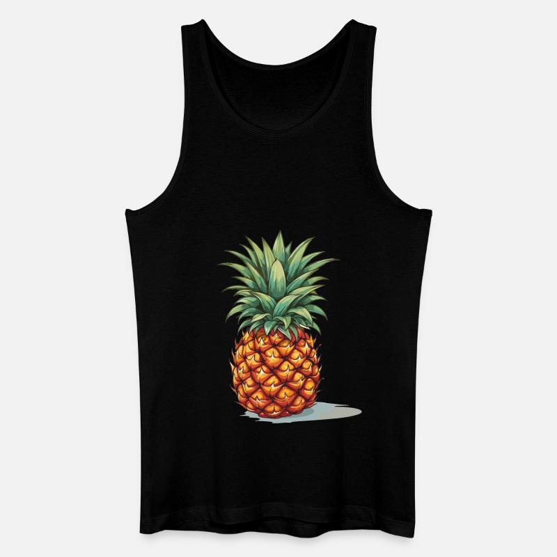Ananas - Illustration - Männer Bio Tank Top - Schwarz