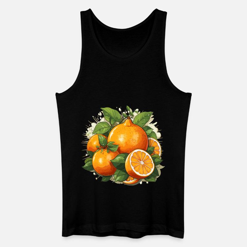Orange - Illustration - Männer Bio Tank Top - Schwarz