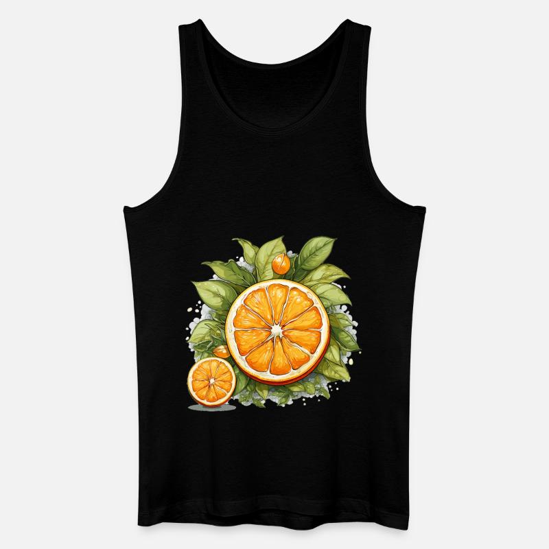 Orange - Illustration - Männer Bio Tank Top - Schwarz