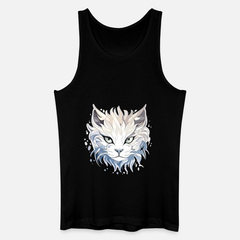 Katze - Illustration - Männer Bio Tank Top - Schwarz
