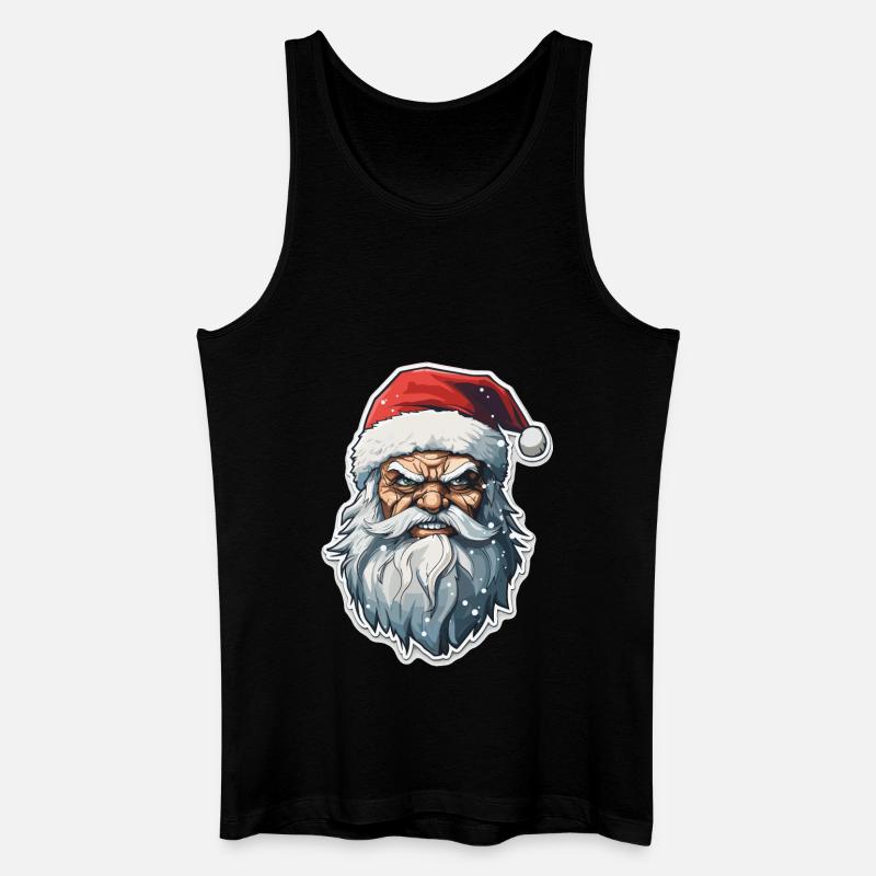 Weihnachtsmann - Illustration - Männer Bio Tank Top - Schwarz