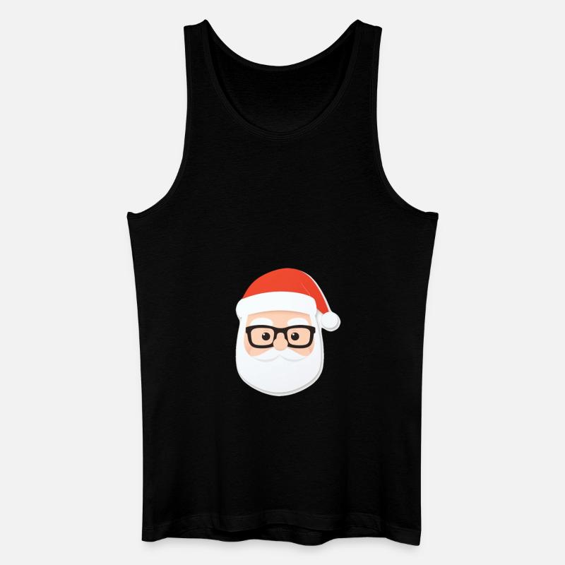 Weihnachtsmann - Illustration - Männer Bio Tank Top - Schwarz