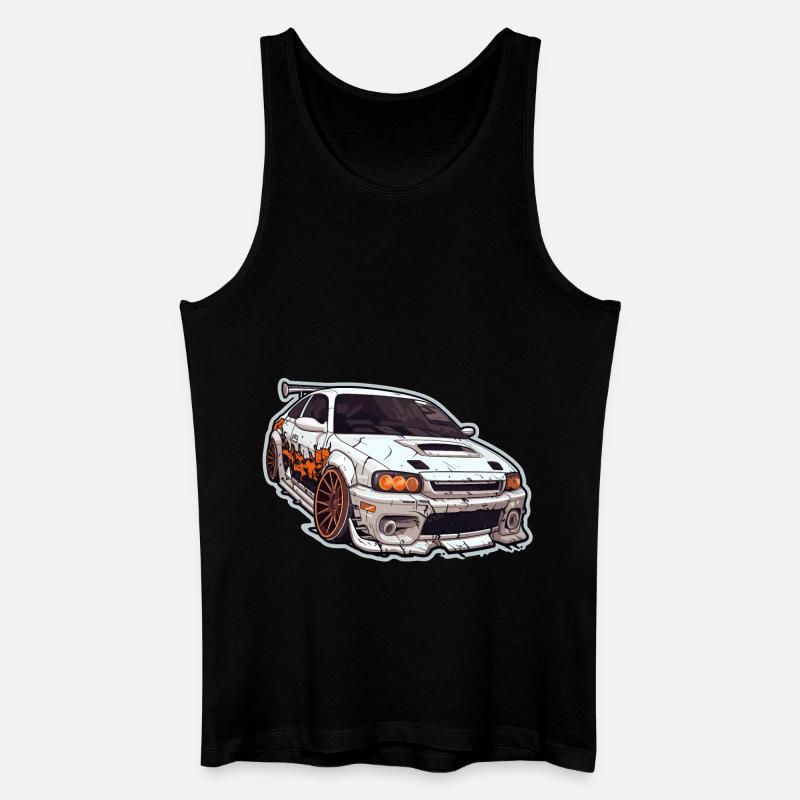 Auto - Illustration - Männer Bio Tank Top - Schwarz