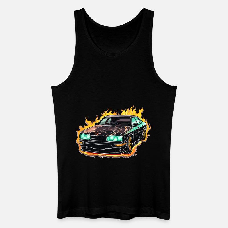 Auto - Illustration - Männer Bio Tank Top - Schwarz