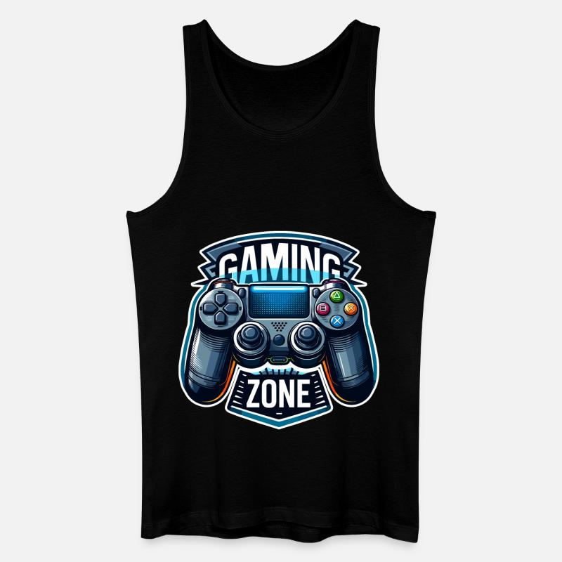 Gaming Zone - Controller Illustration - Men’s Organic Tank Top - black