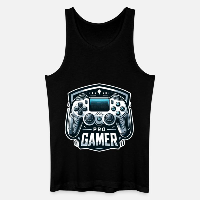 Pro Gamer - Controller Illustration - Männer Bio Tank Top - Schwarz