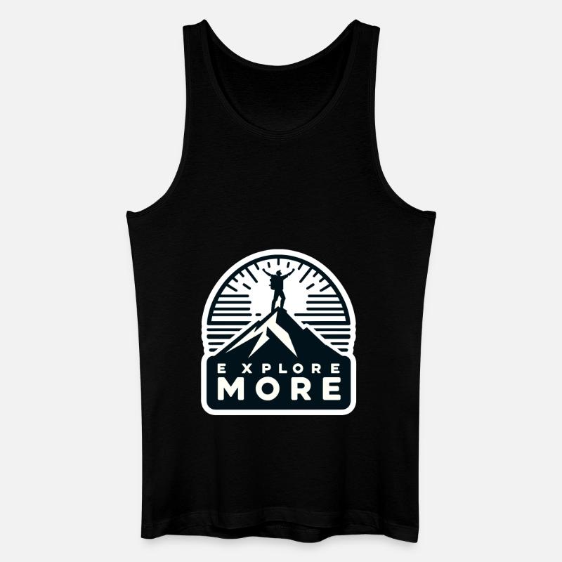 Explore more - Wanderer - Men’s Organic Tank Top - black