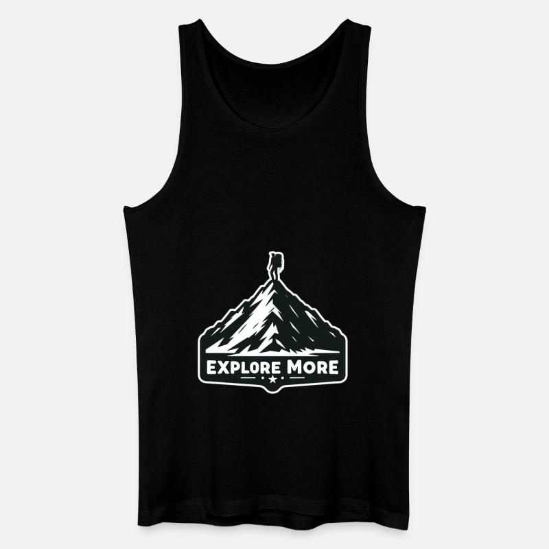 Explore more - Wanderer - Men’s Organic Tank Top - black
