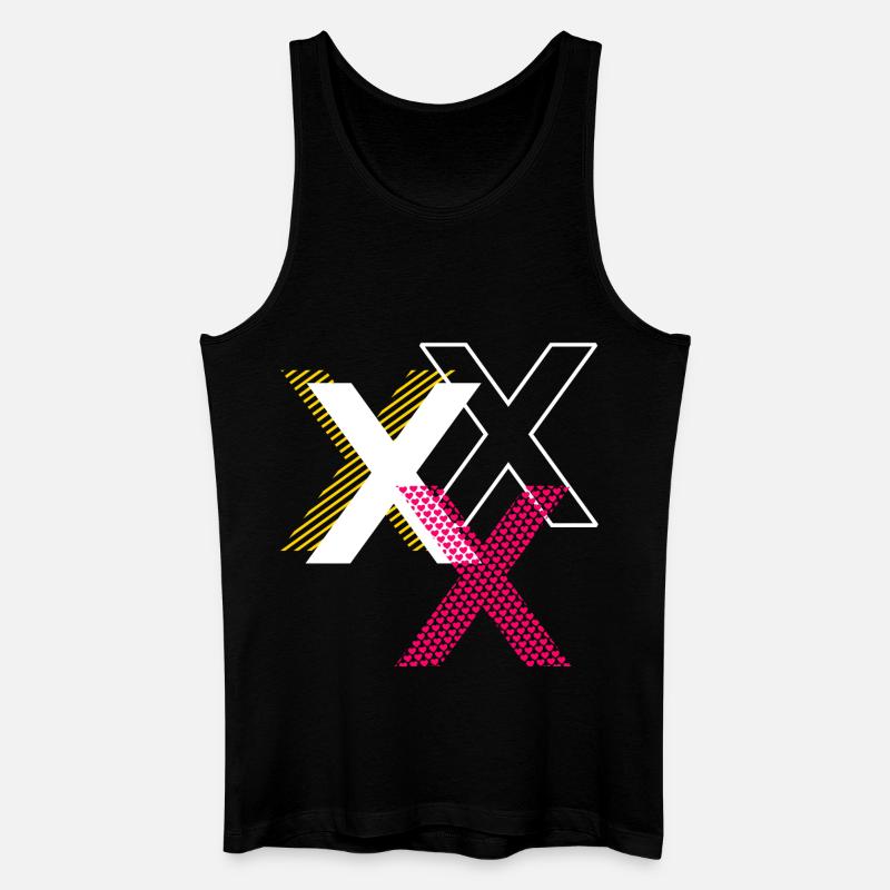 Buchstabe X - Männer Bio Tank Top - Schwarz