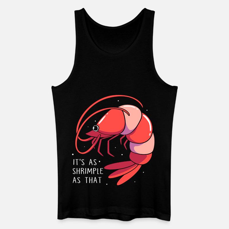 Shrimp Languste Meeresfrüchte Krabbe - Männer Bio Tank Top - Schwarz