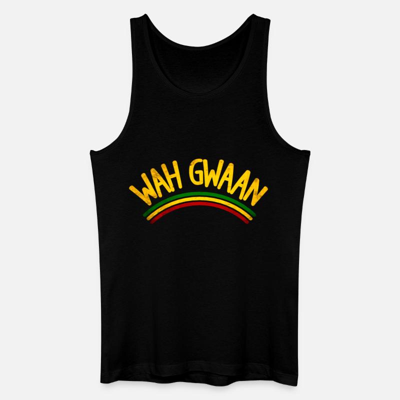 wah gwaan - Männer Bio Tank Top - Schwarz