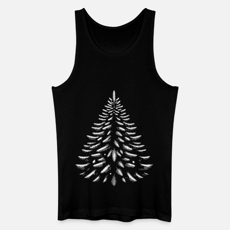 Simple Christmas Tree Silhouette - Men’s Organic Tank Top - black