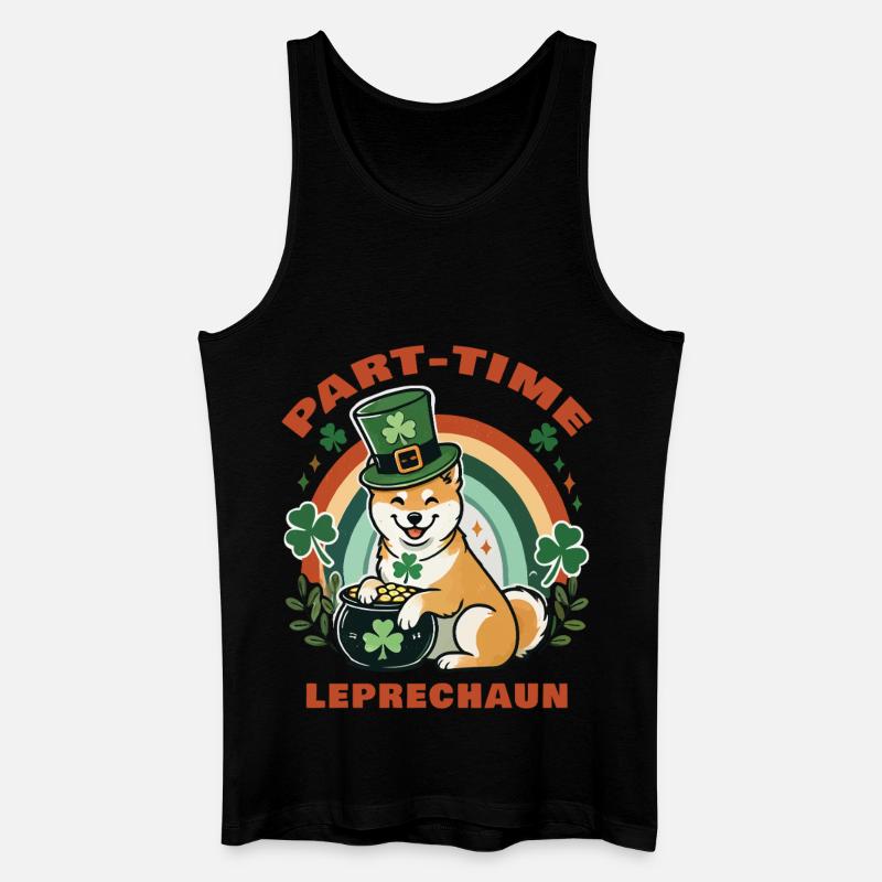 Teilzeit Leprechaun St. Patrick's Day - Männer Bio Tank Top - Schwarz